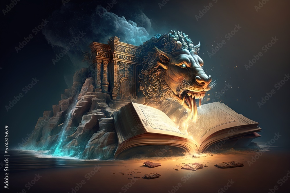 Aufkleber the power of imagination - discover ancient lands and histories through creative illuminations of my