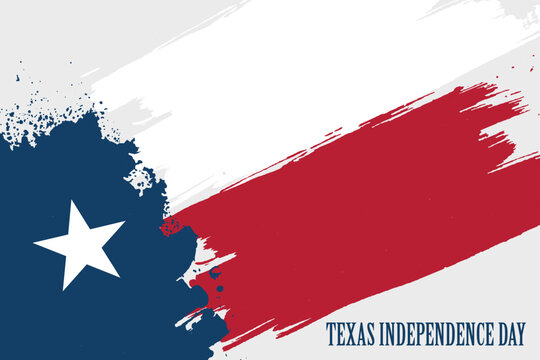 Texas Independence Day,  Grunge flag of Texas - Lone Star, modern background vector illustration