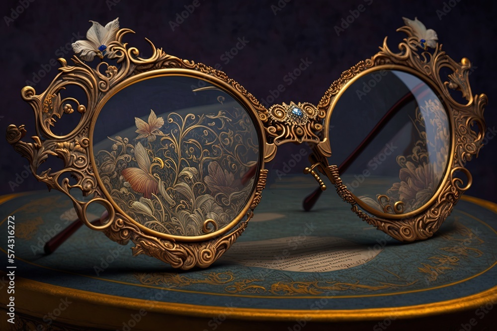 Aufkleber bifocals to the beyond: the fanciful frames how they abound! generative ai