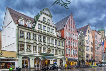 Fototapeta na wymiar Street in Augsburg, Germany