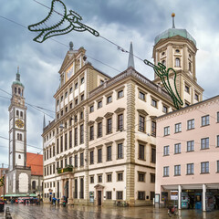 Perlachtower with Town Hall, Augsburg, Germany