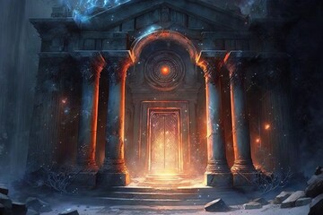 Overwhelming Wonder Unleashed Inside A Sealed Shrine: The Mysterious Temple Generative AI