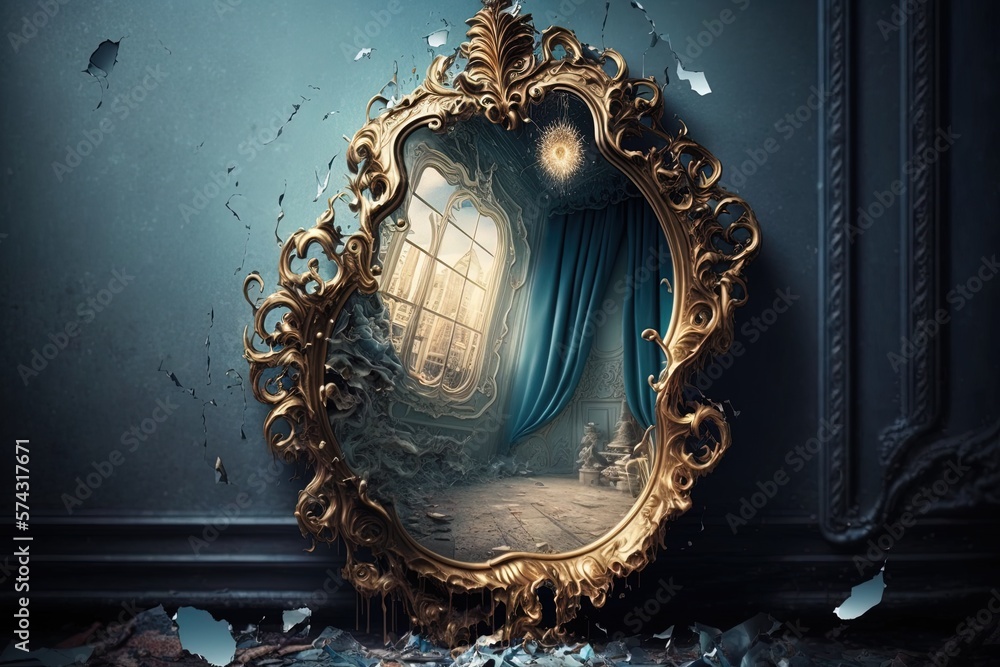 Poster Stories Reflected in an Unworldly Mirror Generative AI