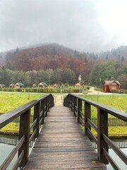 Bridge at Lake Noua Brasov Transilvania Romania