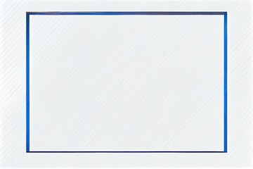 Fototapeta premium Blue frame with empty white background. generative Ai