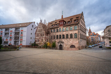 Fototapeta na wymiar Herrenschiesshaus - Historic shooting house - Nuremberg, Bavaria, Germany