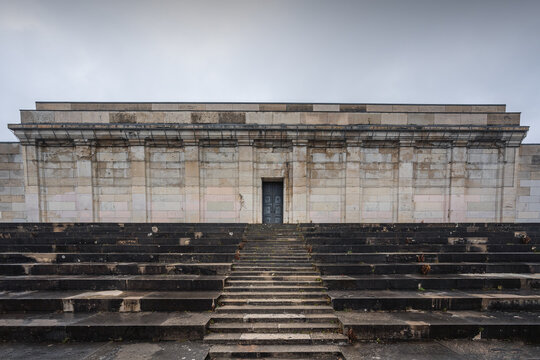 Main Tribune of Zeppelin Field (Zeppelinfeld) part of Nazi Party Rally Grounds Documentation Center - Nuremberg, Bavaria, Germany