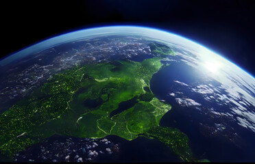 Stunning Green Earth Views from Space