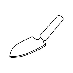 Trowel icon vector. Putty knife illustration sign. spatula symbol or logo. 