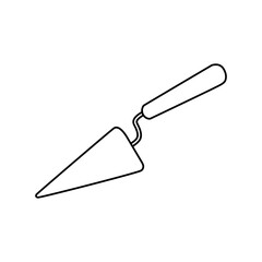 Trowel icon vector. Putty knife illustration sign. spatula symbol or logo. 