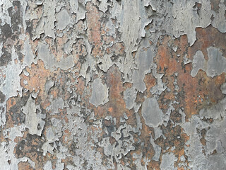 vintage grey peeled paint on the wall as a vintage background