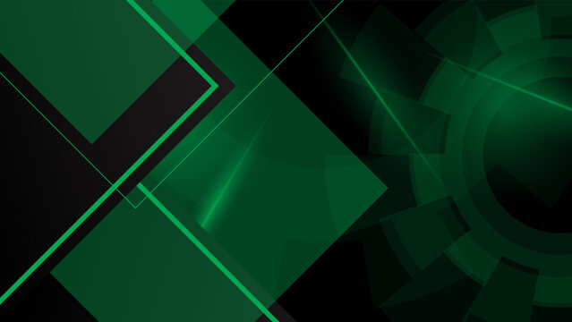 Vector hi-tech concept against dark green background. Vector futuristic design.