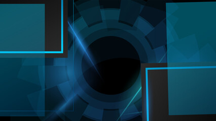 Modern dark blue digital technology and engineering background