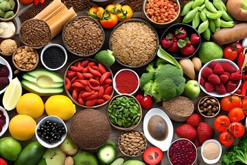  Foods rich in fiber. Generative AI