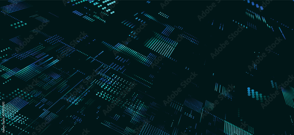 Poster abstract digital background. data flow information. concept of digital communication. big data visua