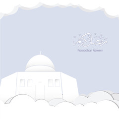 ramadan kareem poster in soft colors