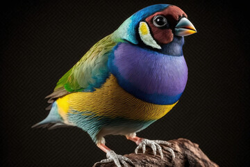 The Gouldian finch (Chloebia gouldiae), also known as the Lady Gouldian finch, Gould's finch or the rainbow finch, is a colourful passerine bird that is native to Australia.