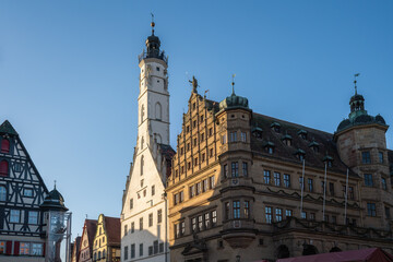 Fototapeta premium Town Hall Building - Rothenburg ob der Tauber, Bavaria, Germany
