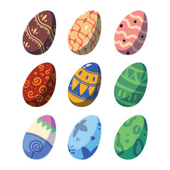 set of easter eggs