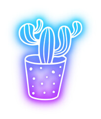 Collection of Flowers Pot neon