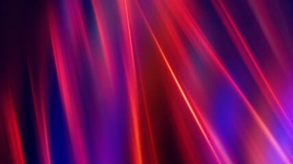 Fototapeta premium Dark fractal, abstract background. Bright neon lines, waves. Blurred laser shapes