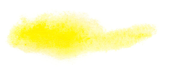 Beautiful Hand Drawn Abstract Watercolor Yellow Stain
