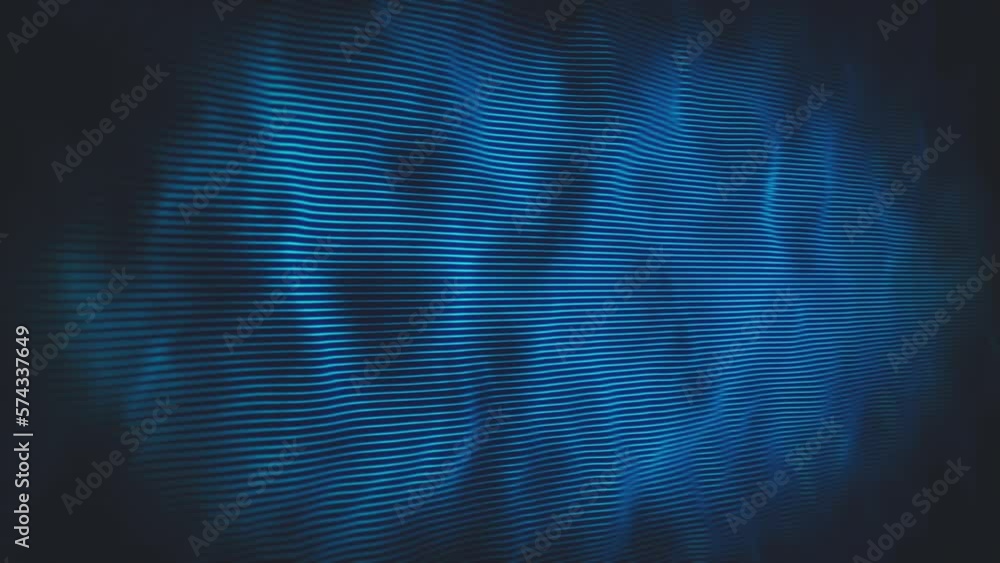 Poster abstract waving lines fx background loop/ 4k animation of an abstract background of fractal particle