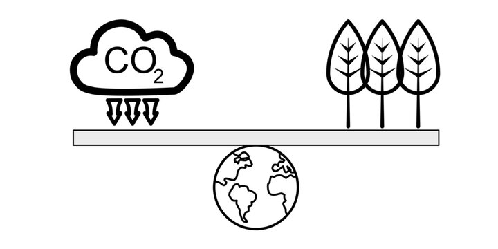 Carbon credit Tree increases co2 reduces save world balance the earth 