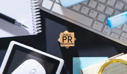  Pr- Public Relations. Business concept - obrazy, fototapety, plakaty