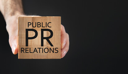  Pr- Public Relations. Business concept - obrazy, fototapety, plakaty