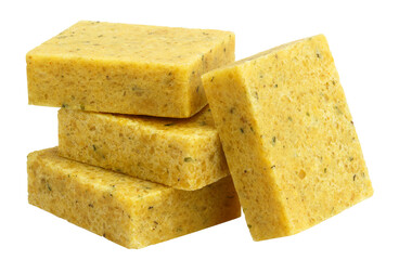 Delicious bouillon cubes cut out