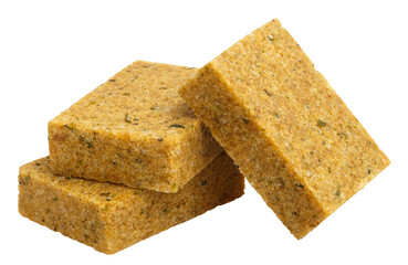 Delicious bouillon cubes cut out