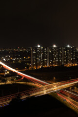 Fototapeta na wymiar Night view in urban area