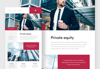 Elegant Newsletter layout For Private Equity