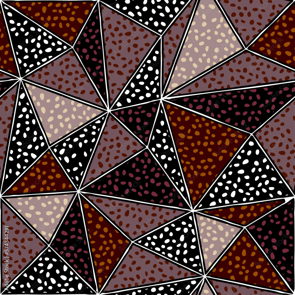Aufkleber tribal style patchwork pattern. vector image