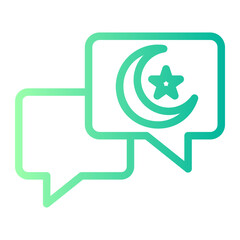 Fototapeta premium greeting gradient icon