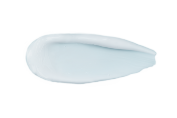 Face cream smear isolated.  White lotion swatch. Abstract cosmetic cream texture.