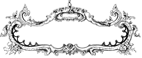 Decorative Vintage Illustration - Border / Frame Template No.132