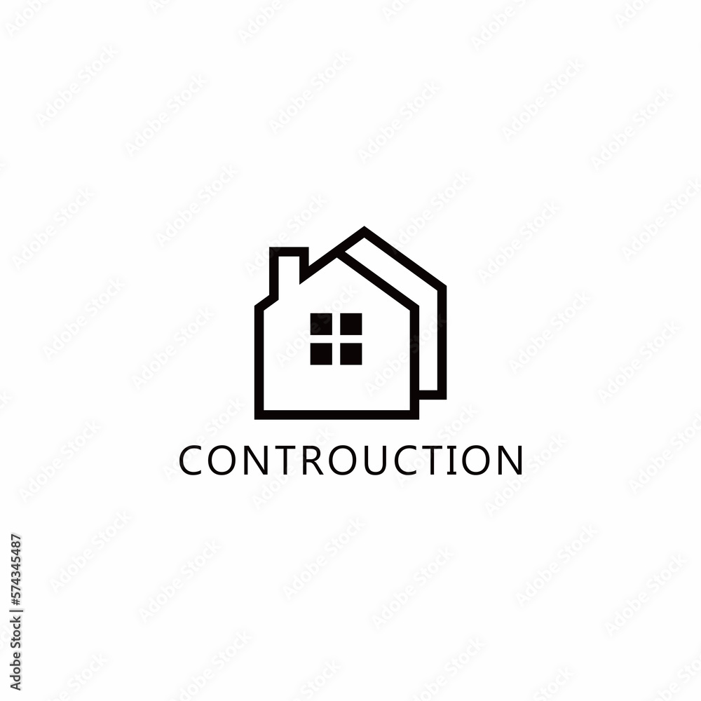 Poster logo design vector for contruction service and architecture