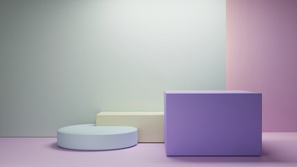 3d render of stand backdrop design