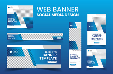Business banner web template bundle design, Social Media Cover ads banner, flyer, invitation card