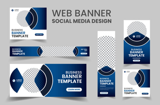 Business banner web template bundle design, Social Media Cover ads banner, flyer, invitation card