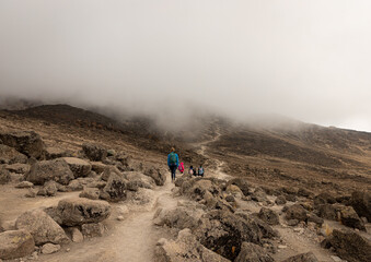 Chilly Adventure: Hiking Along a Cold Mountain Path