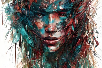 portrait of a person with a mask