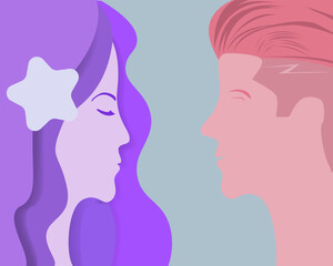 men and women in frame vector