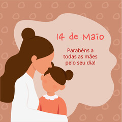 Design de mãe e filho para celebração de dia das mães