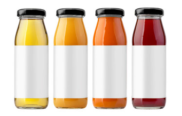 Obraz na płótnie Canvas Juice bottles isolated