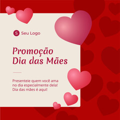 Cartão de promoção de dia das mães