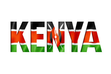 kenyan flag text font - obrazy, fototapety, plakaty