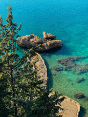 Sea beach in Alanya, Turkey. Beautiful summer landscape